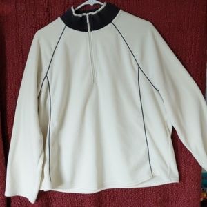 Thin cream fleece pullover